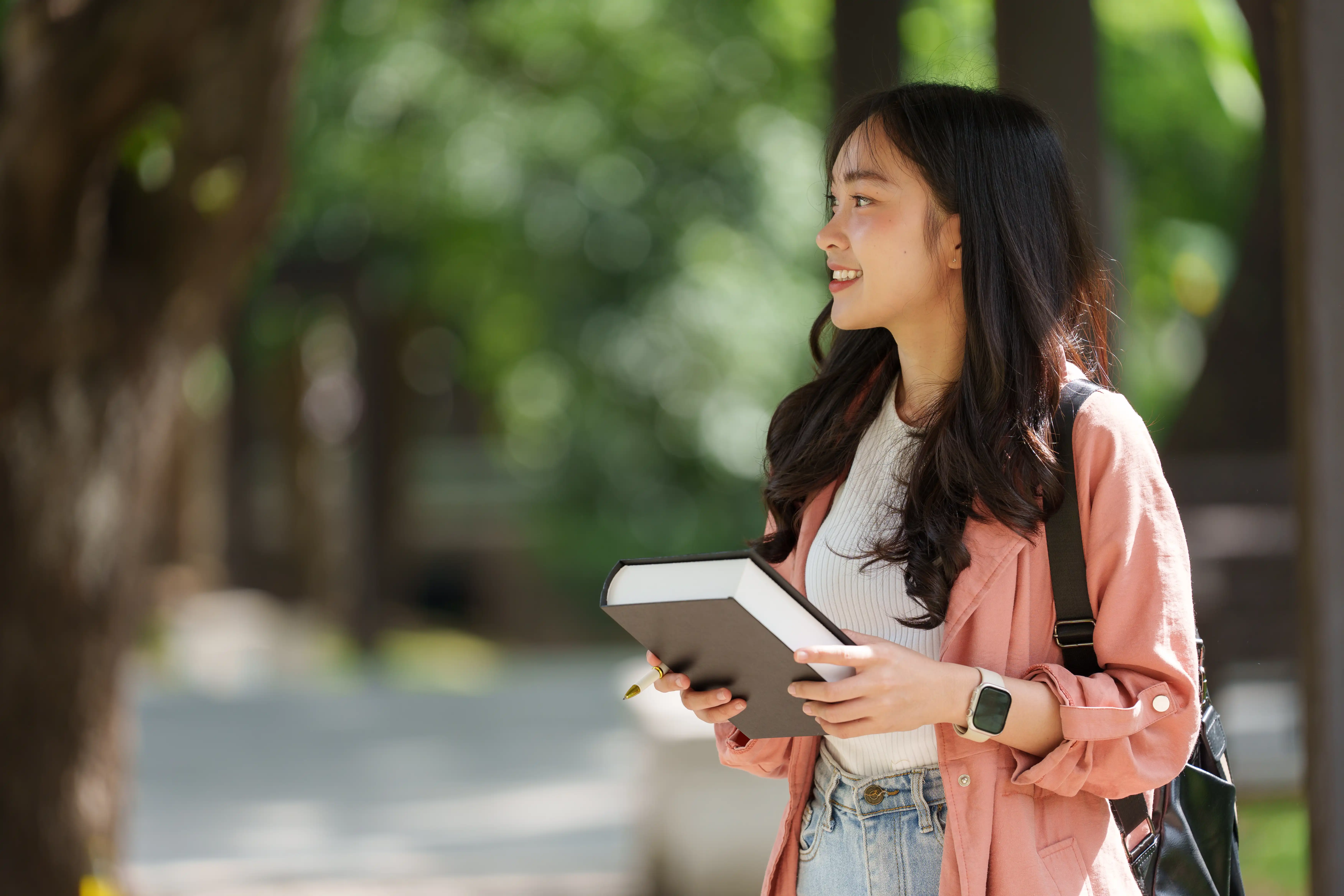 A student on campus